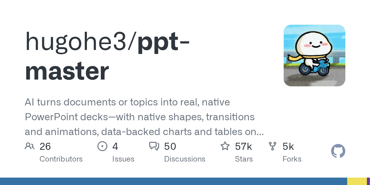 Tag Master Tools PPT Master: AI generates natively editable PPTX from any document ...